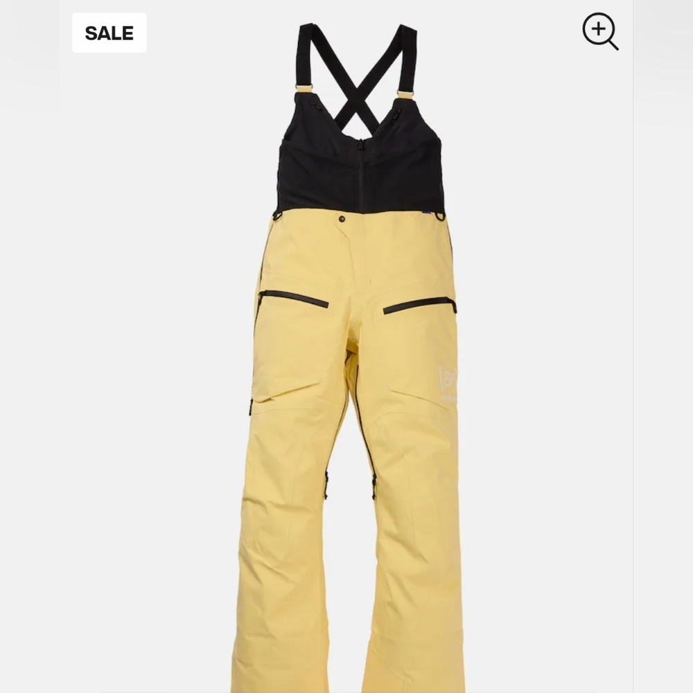 Burton Black and Yellow Snow Bib Pants